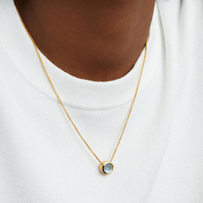 Signature Midi Pendant - Iridescent Sky Blue