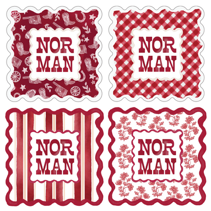 Norman Scalloped Acrylic Coasters (Set of 4)