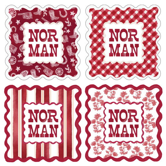 Norman Scalloped Acrylic Coasters (Set of 4)