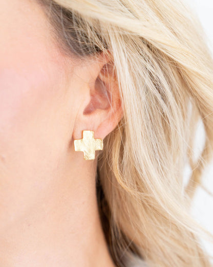 Mini Square Cross Studs