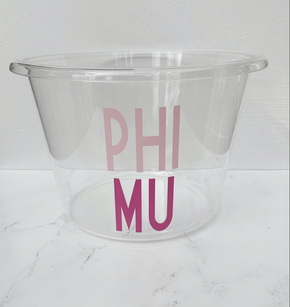 Sorority Acrylic Bucket