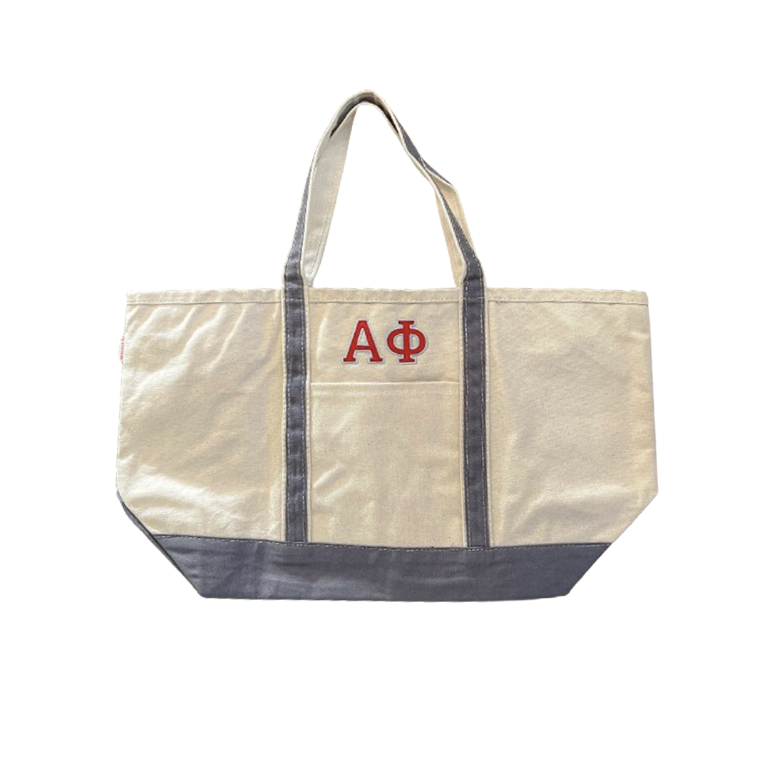 Grey Sorority Boat Tote