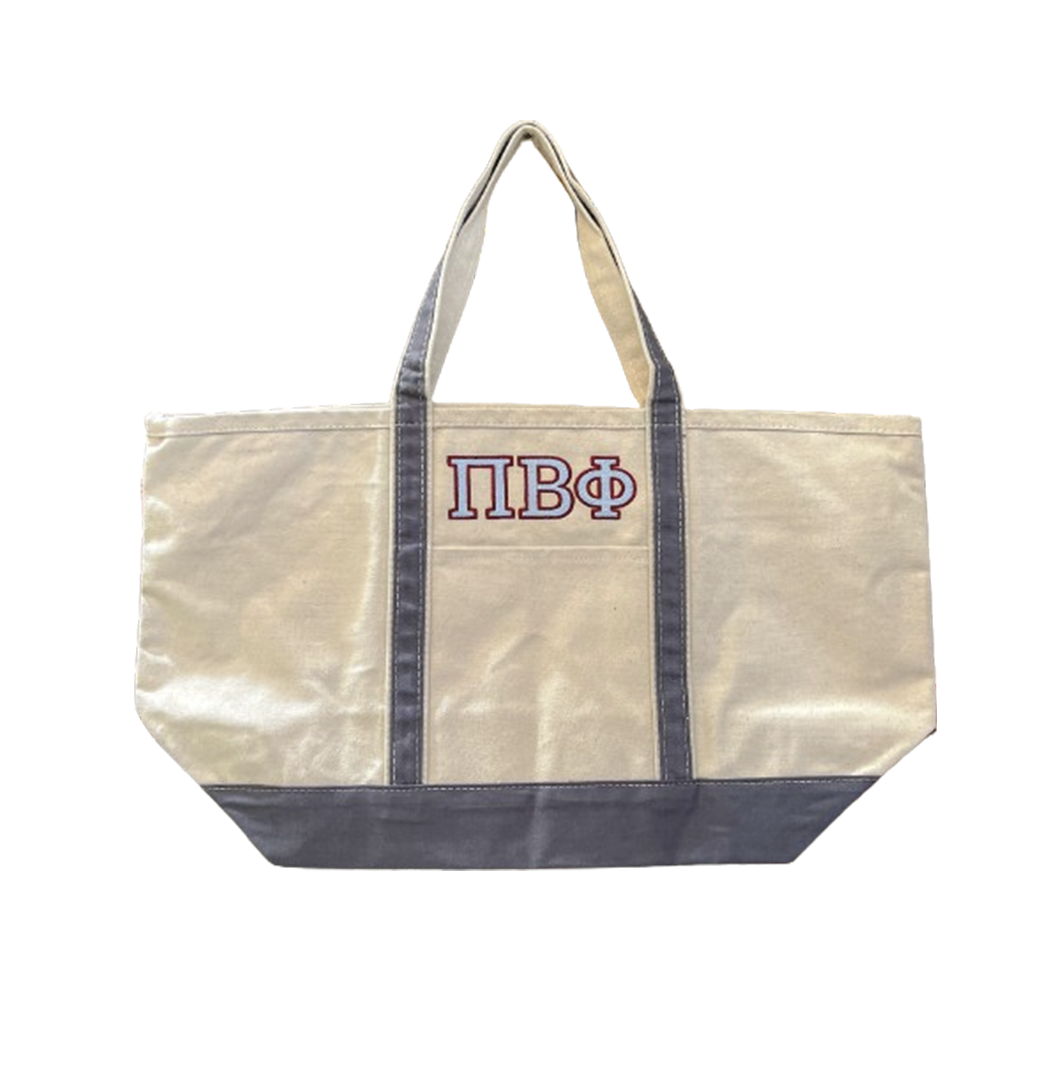 Grey Sorority Boat Tote