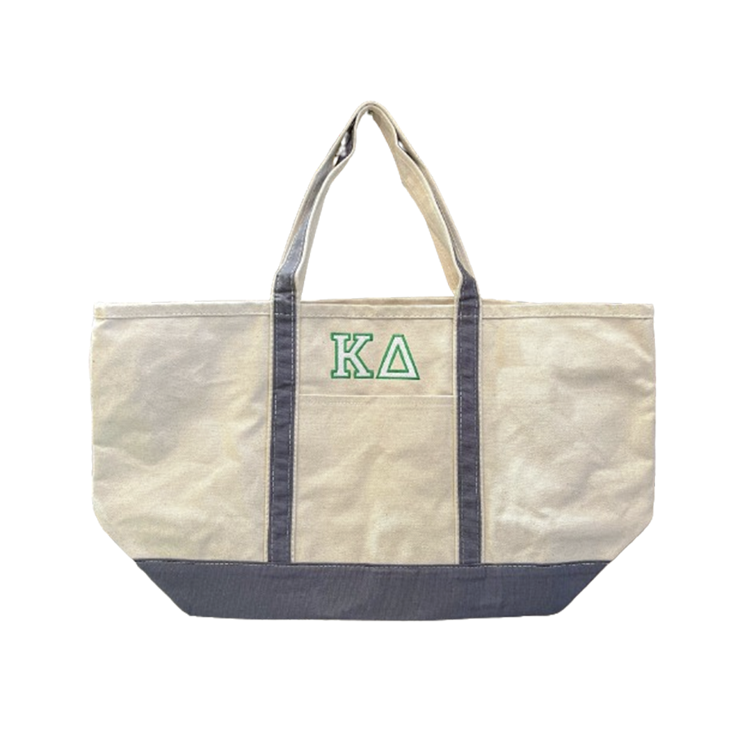 Grey Sorority Boat Tote