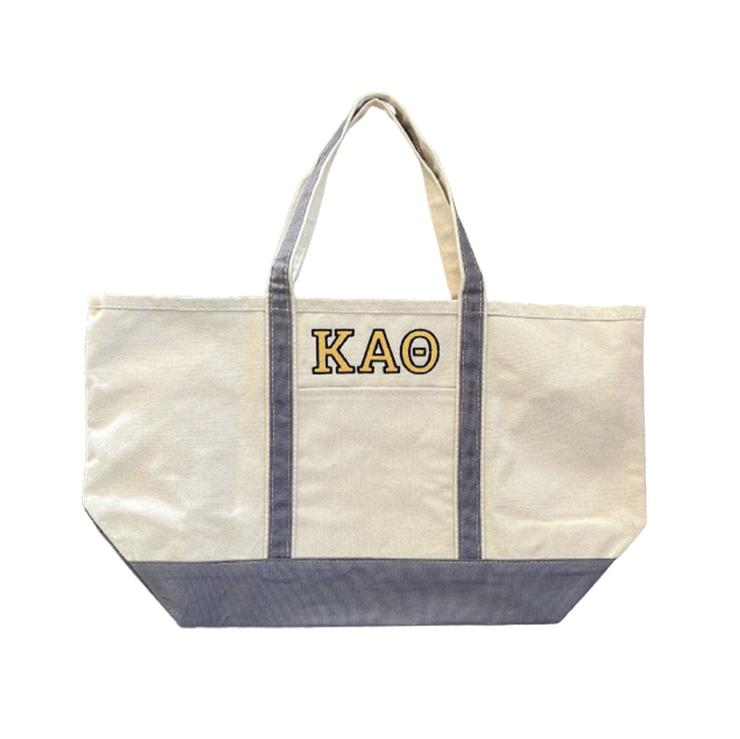 Grey Sorority Boat Tote