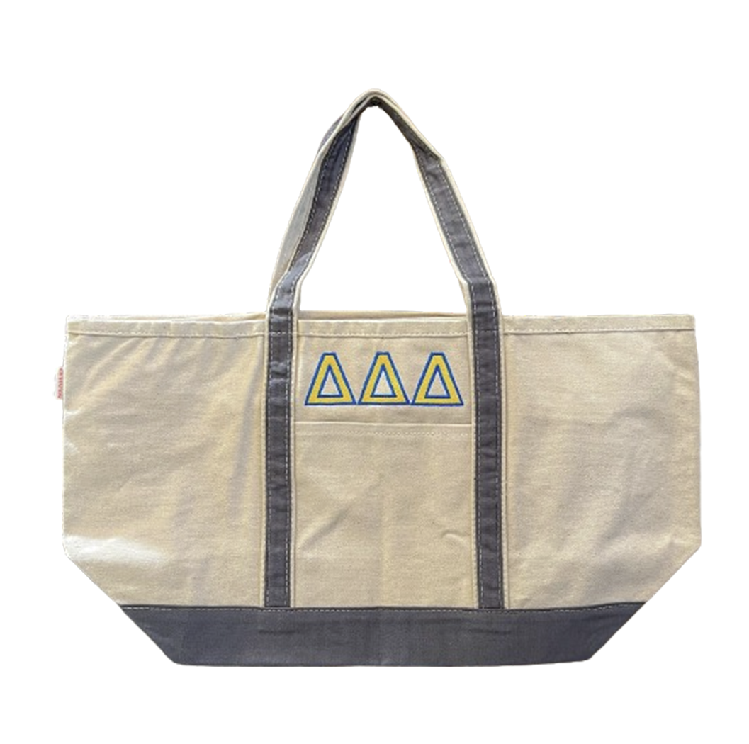 Grey Sorority Boat Tote