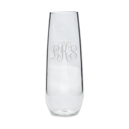 Engraved Acrylic Stemless Champagne Flute