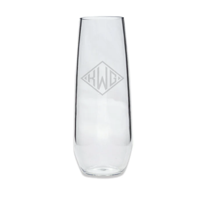 Engraved Acrylic Stemless Champagne Flute