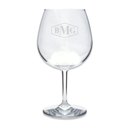 Engraved Acrylic Red Wine Glass