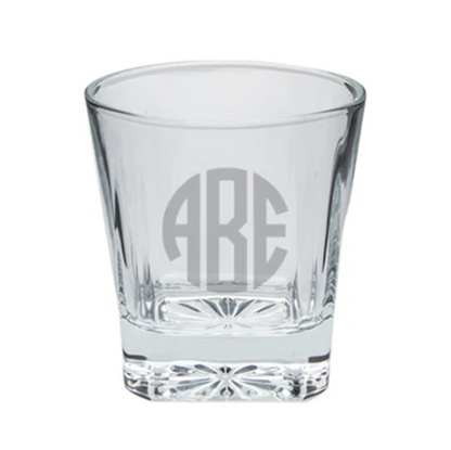 Engraved Opulence Low Ball Glass