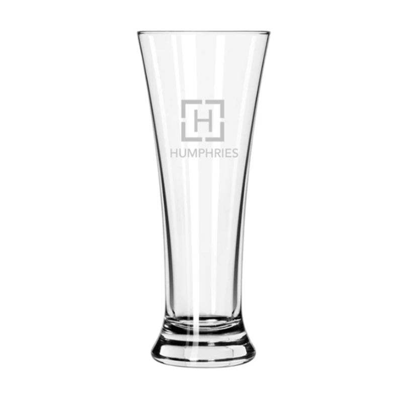 Engraved Glass Beer Pilsner