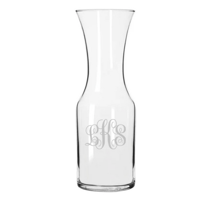 Engraved Glass Carafe