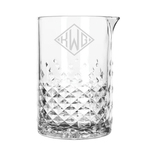 Engraved Cocktail Mixing Glass