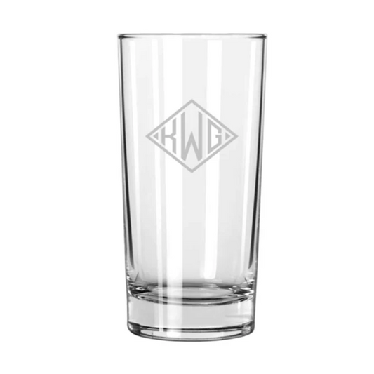 Engraved Cocktail Drinking Glass