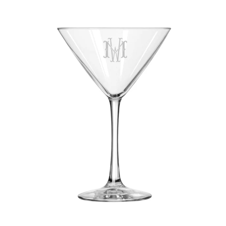 Engraved 8 oz Martini Glass