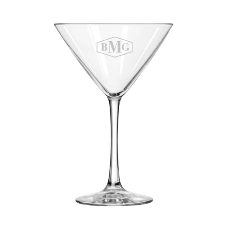 Engraved 8 oz Martini Glass