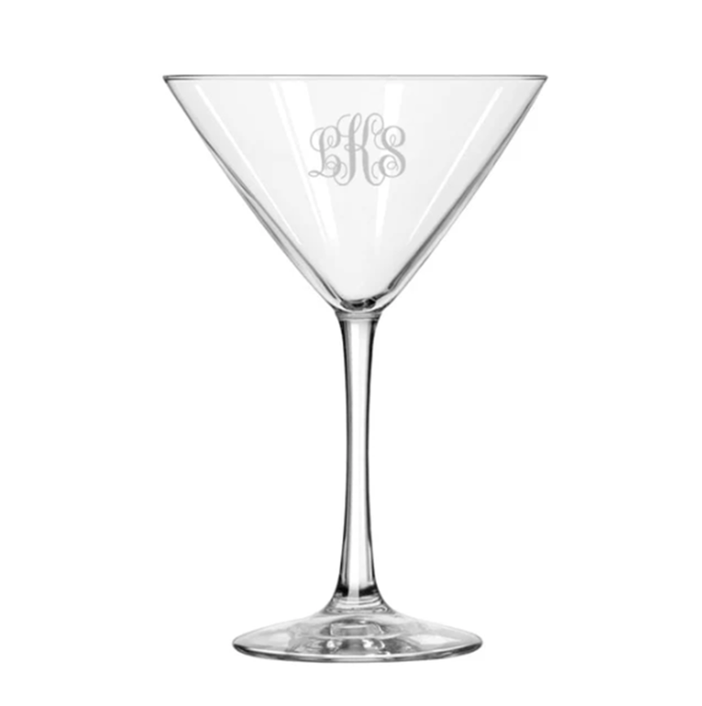 Engraved 8 oz Martini Glass