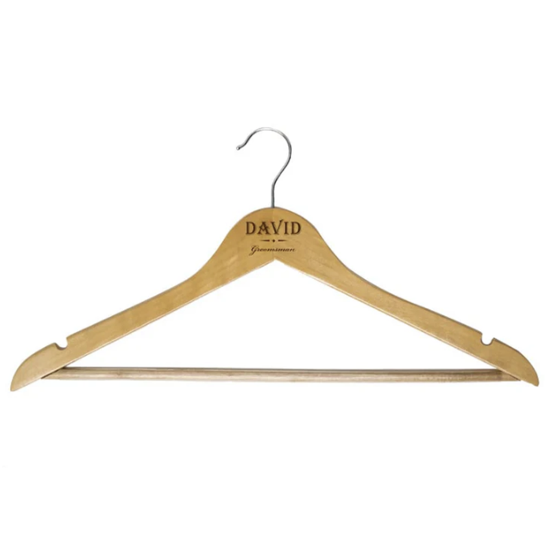 Custom Engraved Wedding Wooden Hanger