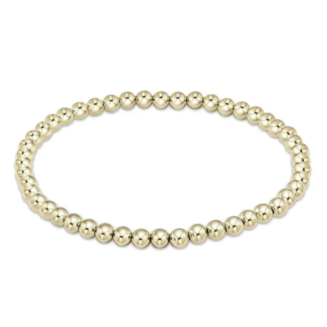 E Newton Classic Gold 4mm Beaded Bracelet