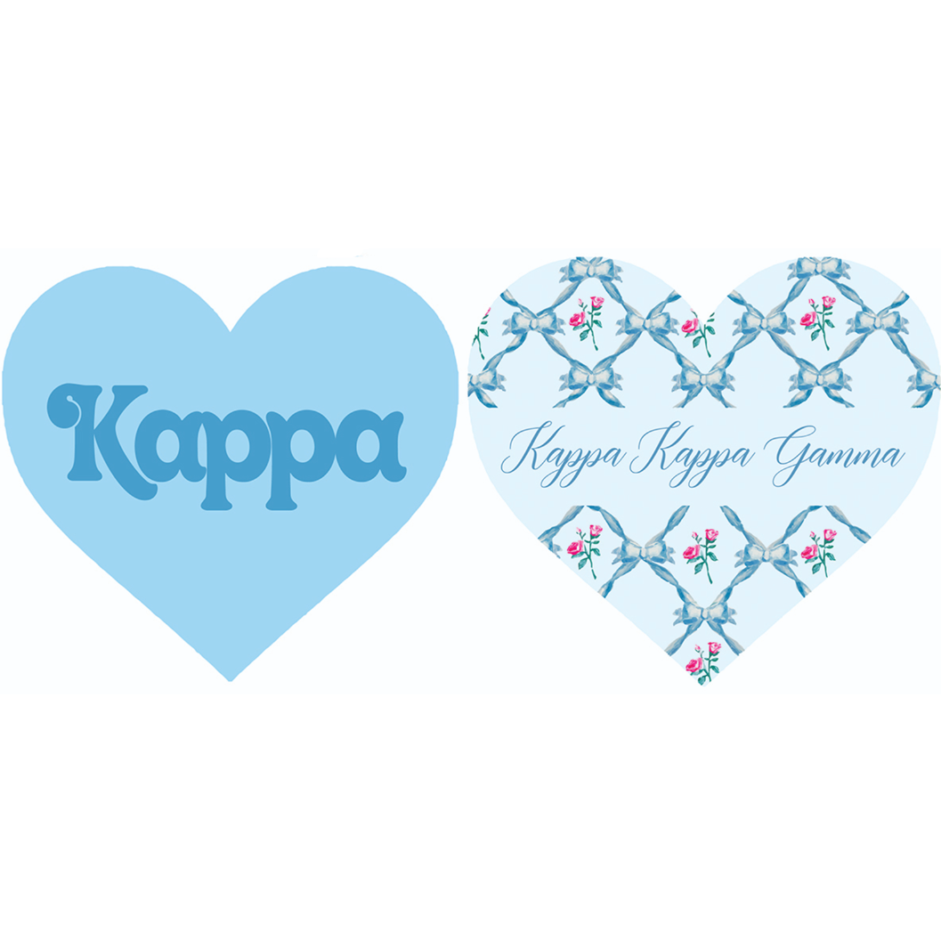 Double Sided Acrylic Sorority Heart Coaster