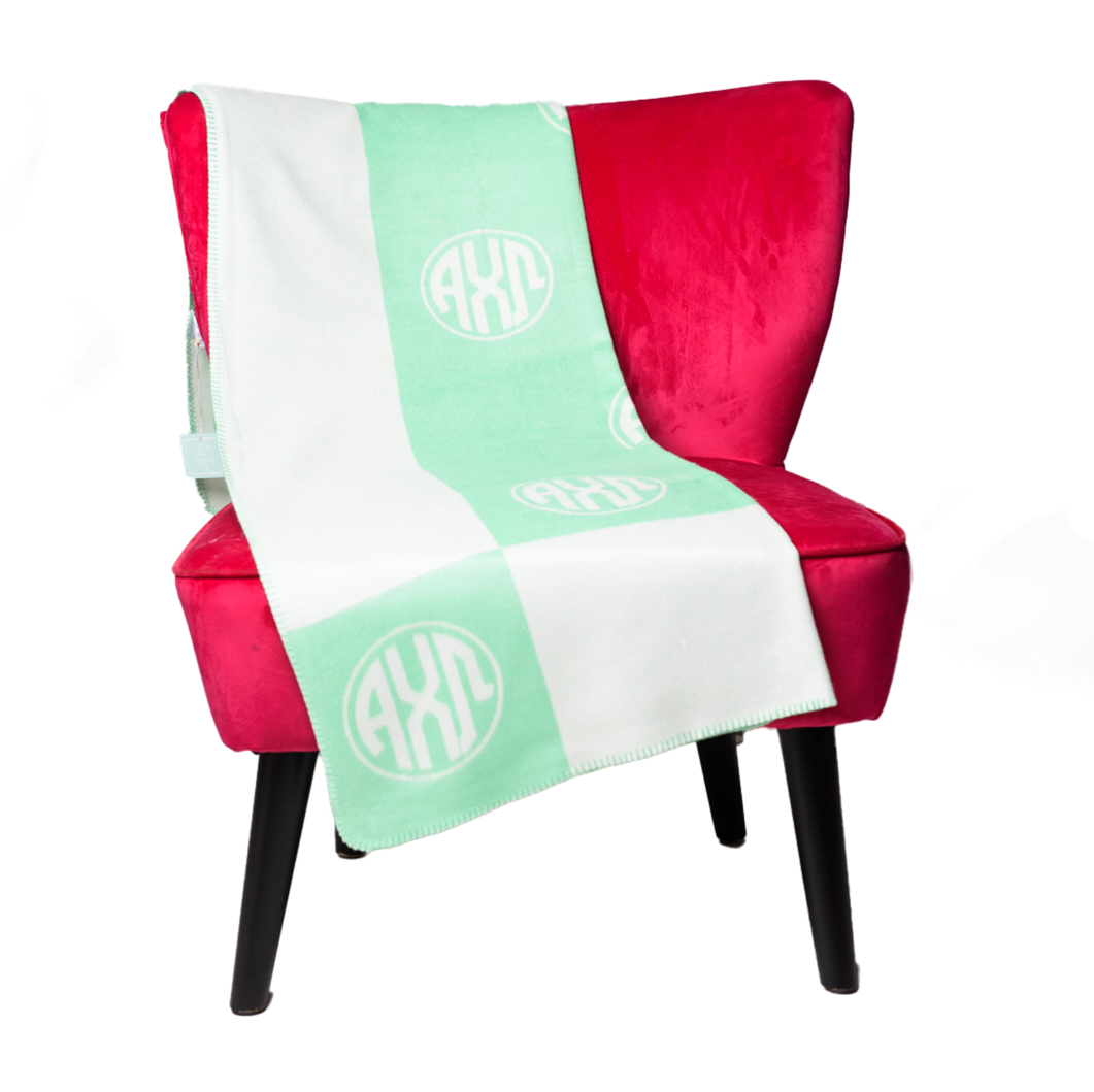 Sorority Circle Monogram Blanket