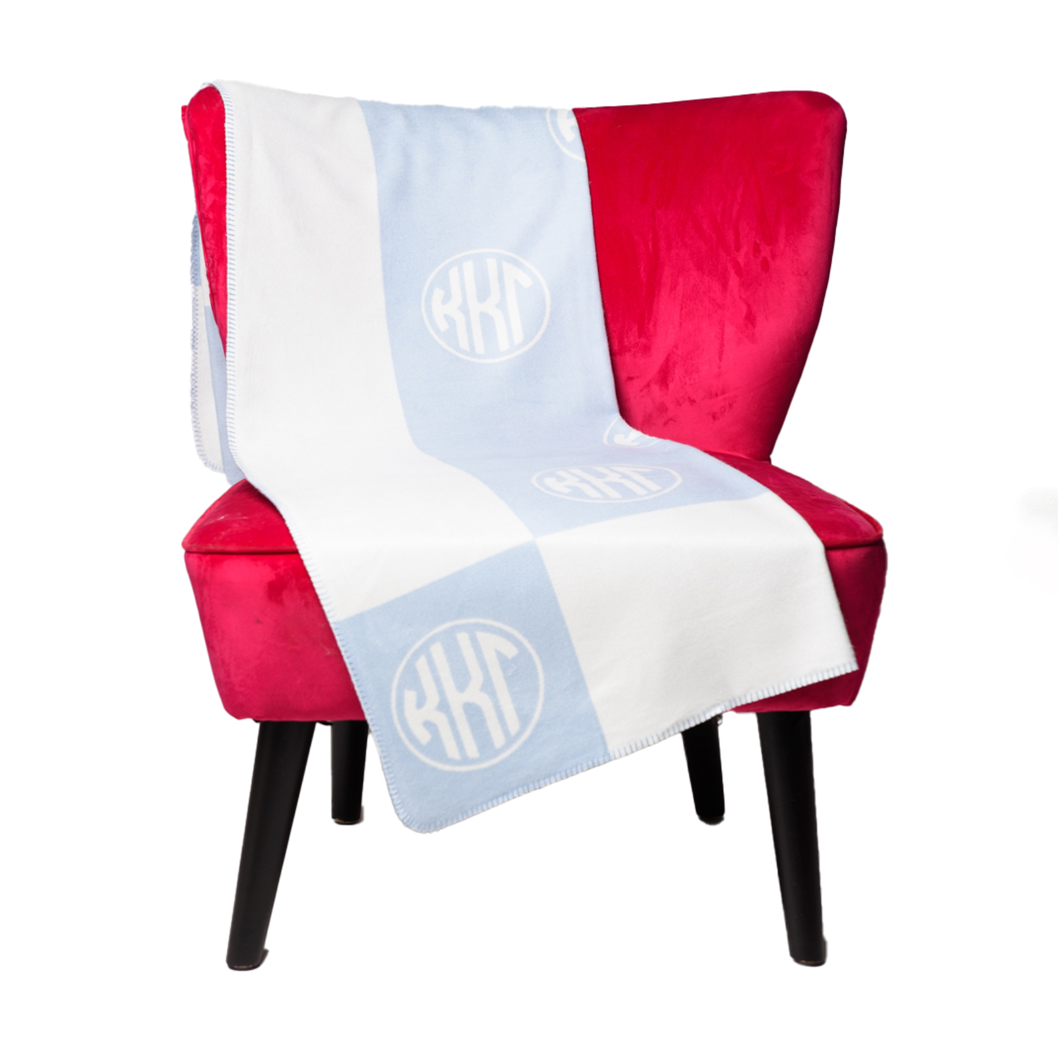 Sorority Circle Monogram Blanket