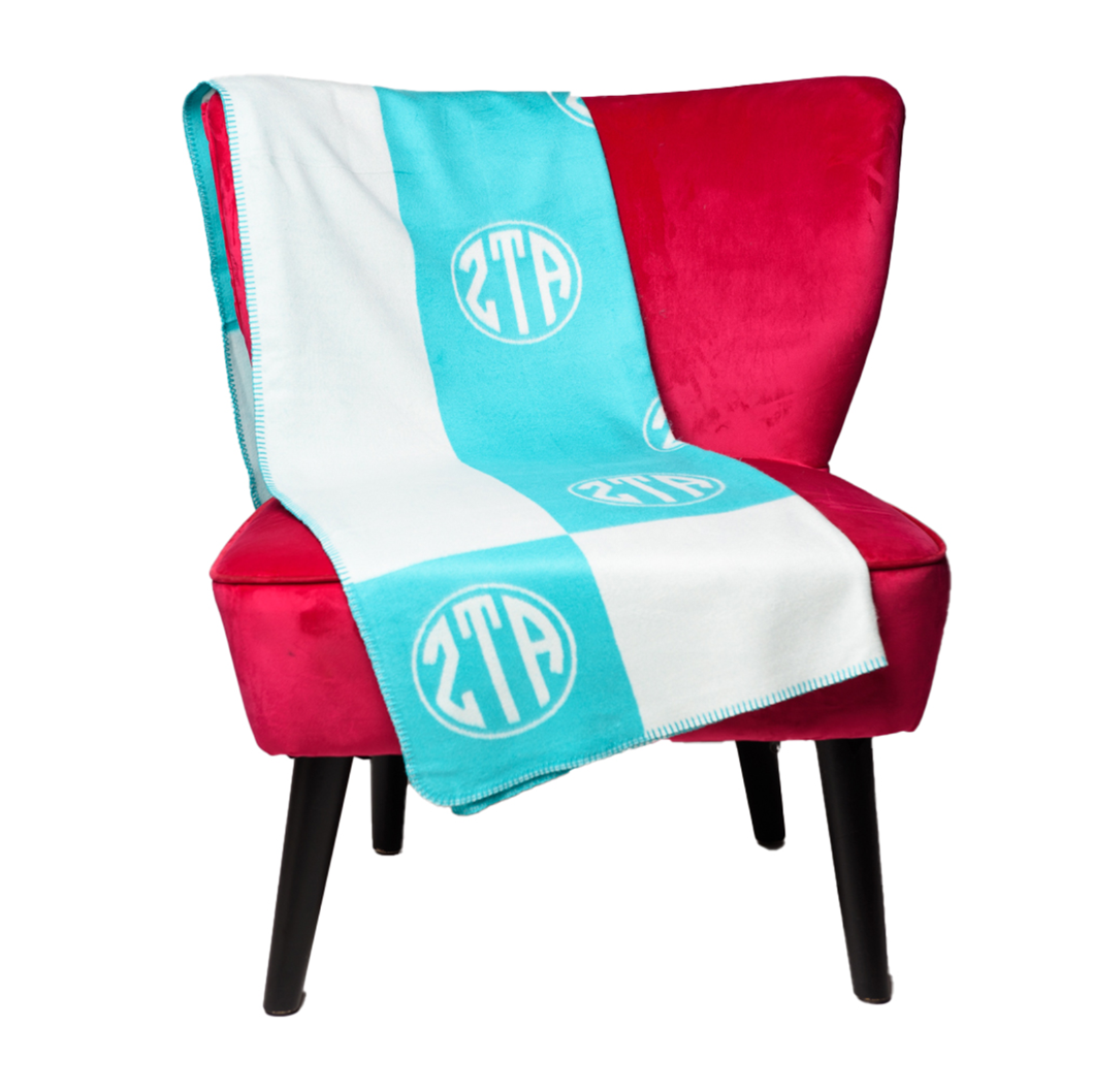 Sorority Circle Monogram Blanket