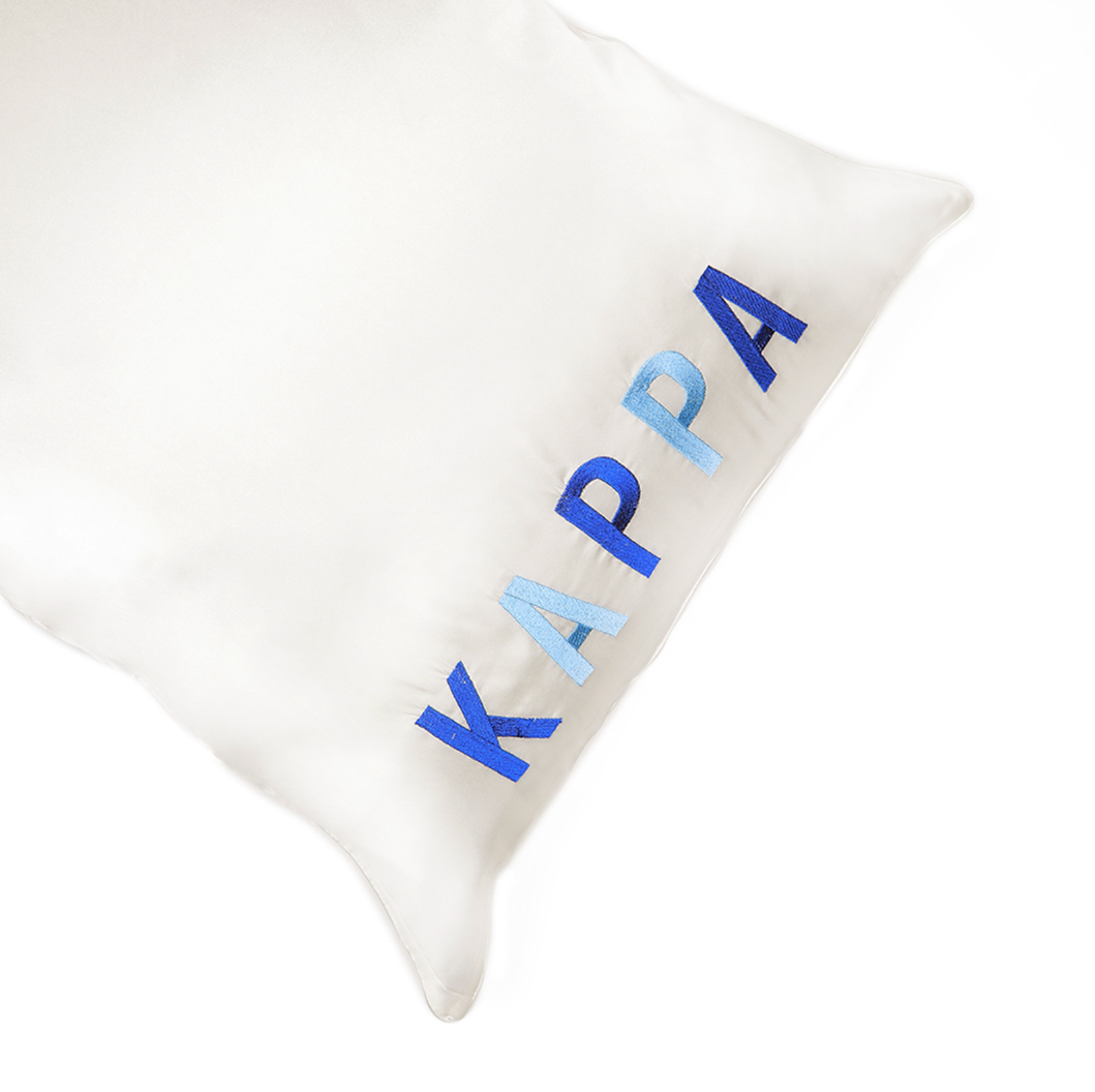 Sorority Embroidered Satin Pillowcase