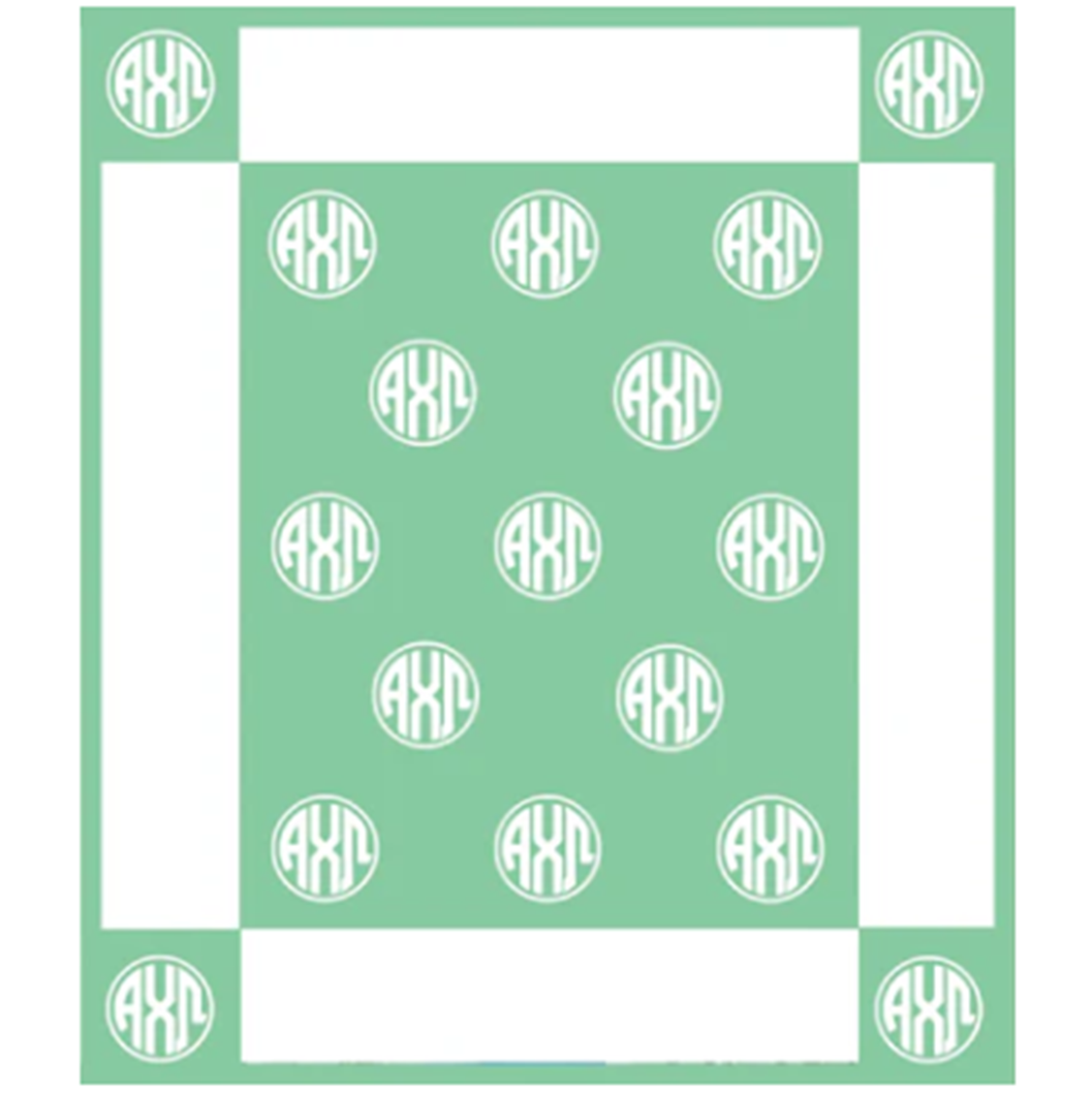 Sorority Circle Monogram Blanket