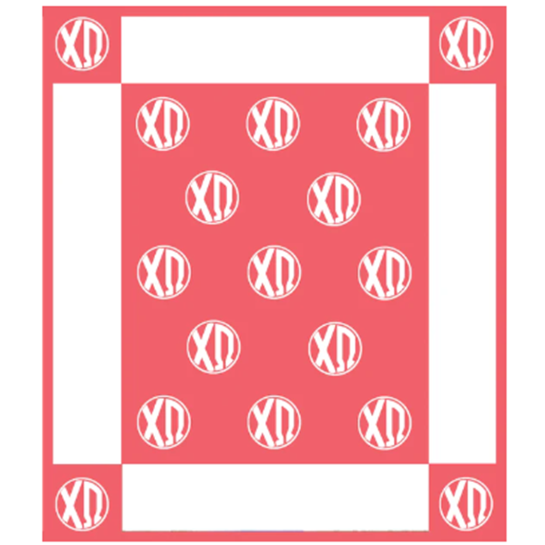 Sorority Circle Monogram Blanket