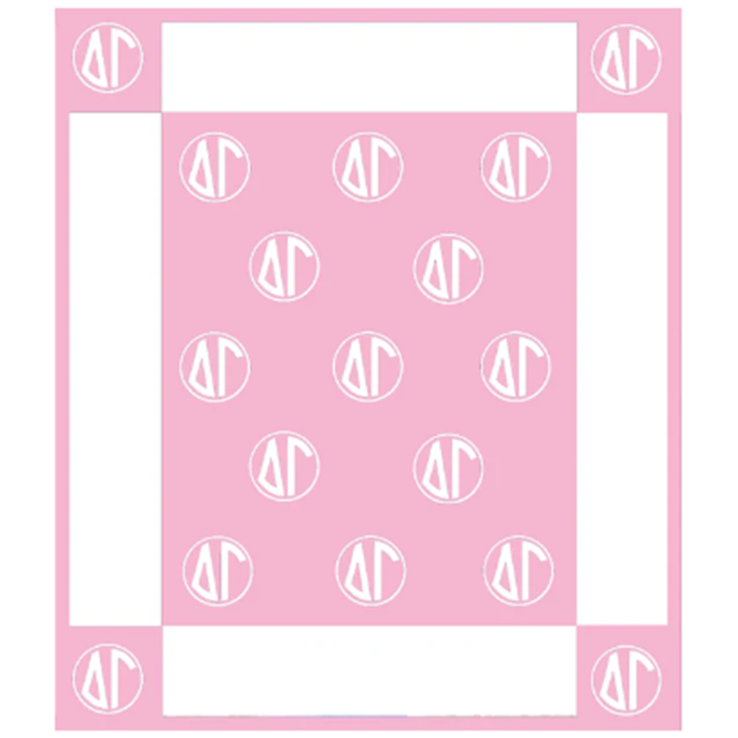 Sorority Circle Monogram Blanket