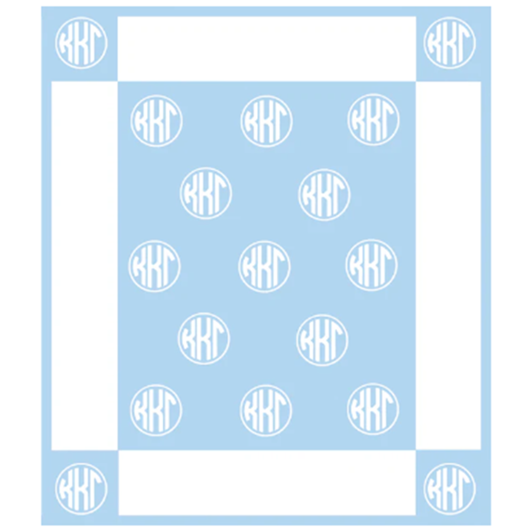 Sorority Circle Monogram Blanket