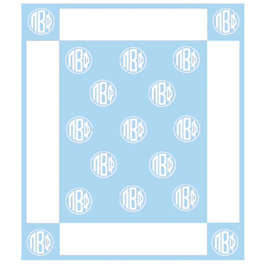 Sorority Circle Monogram Blanket