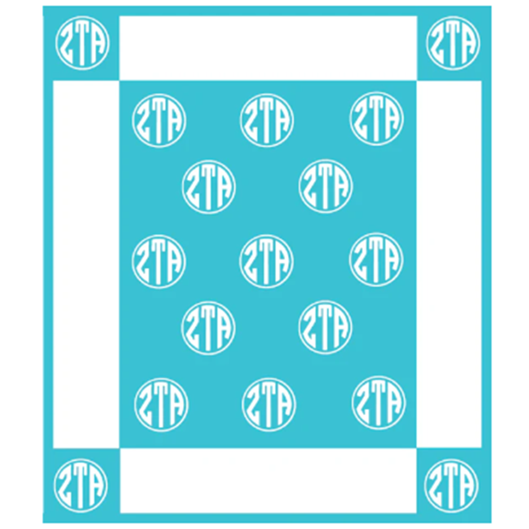 Sorority Circle Monogram Blanket