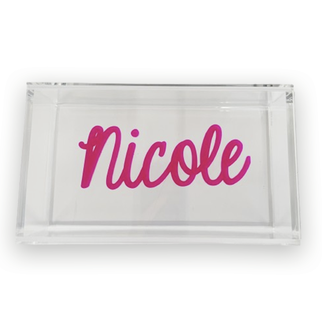 Acrylic Sliding Name Box – PAPER AFFAIR DALLAS