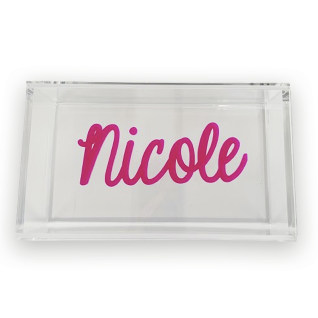 Acrylic Sliding Name Box