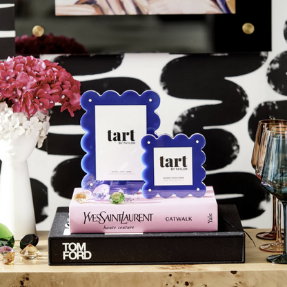 Royal Blue Scalloped Acrylic Frame