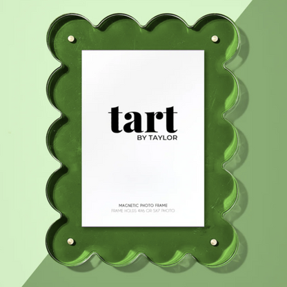Green Scalloped Acrylic Frame