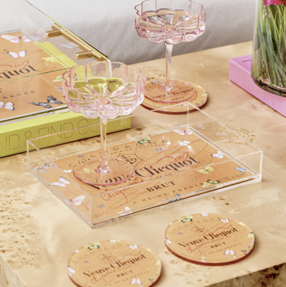 Bubbly Butterfly Boxed Acrylic Coasters