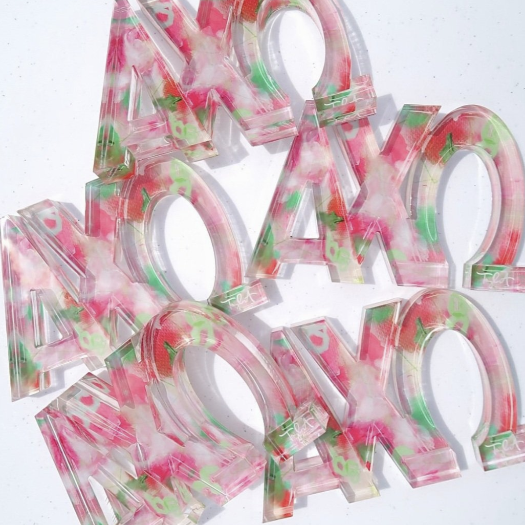 Watercolor Acrylic Greek Letters