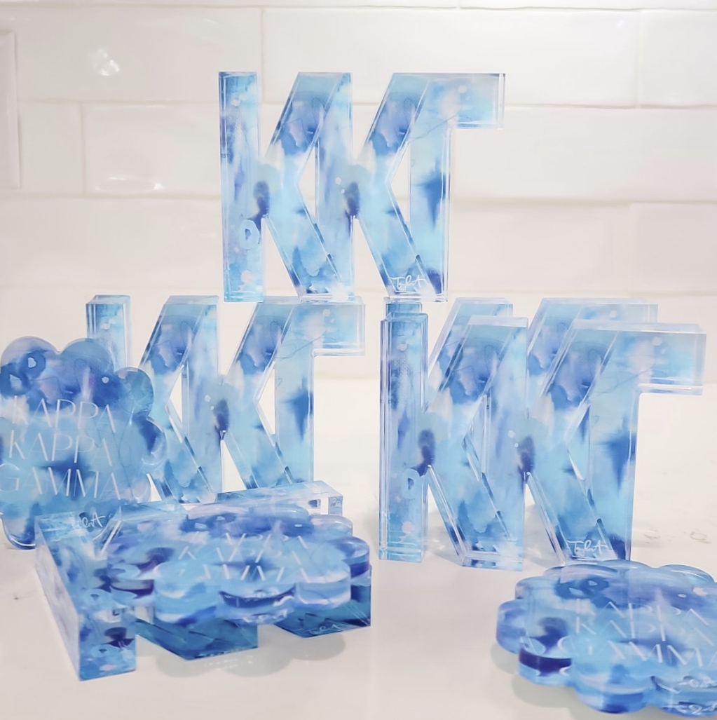 Watercolor Acrylic Greek Letters