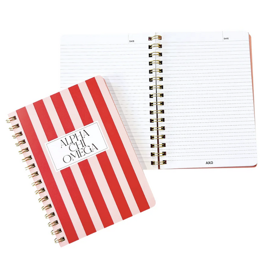 Striped Sorority Notebook