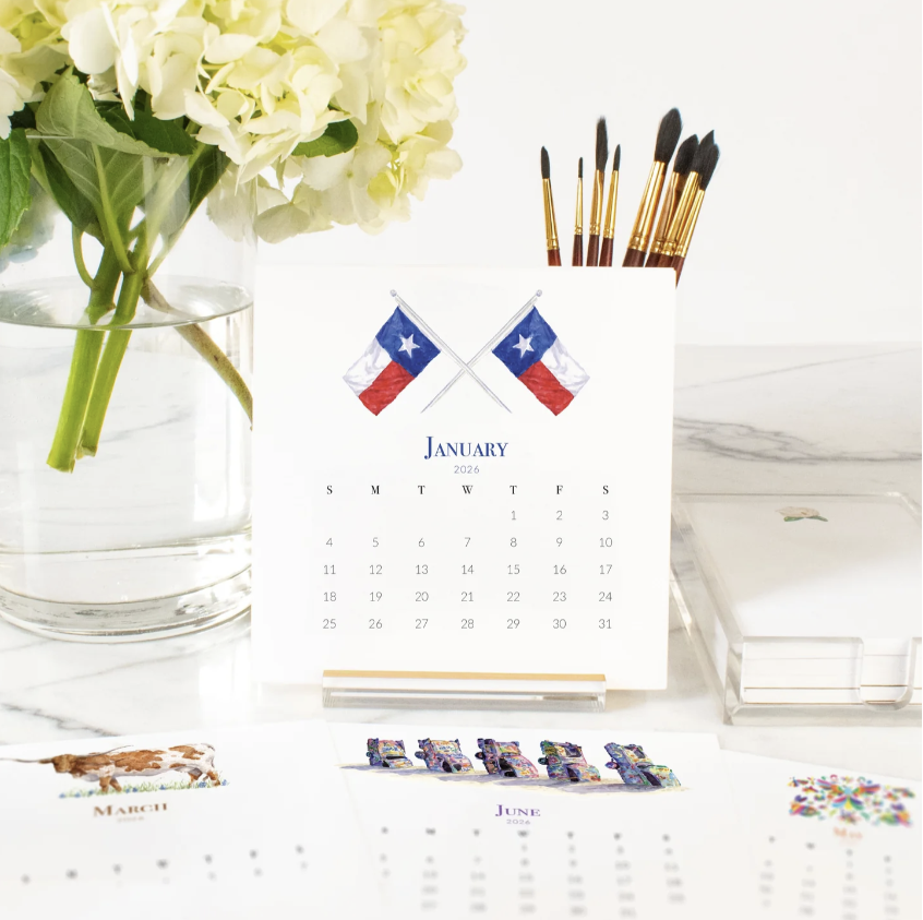 2026 Texas Desktop Calendar