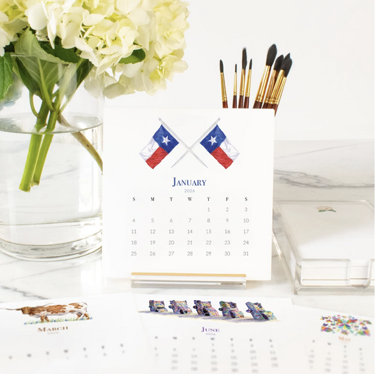 2026 Texas Desktop Calendar
