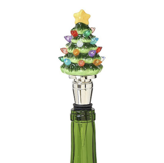 Vintage Christmas Tree Bottle Stopper