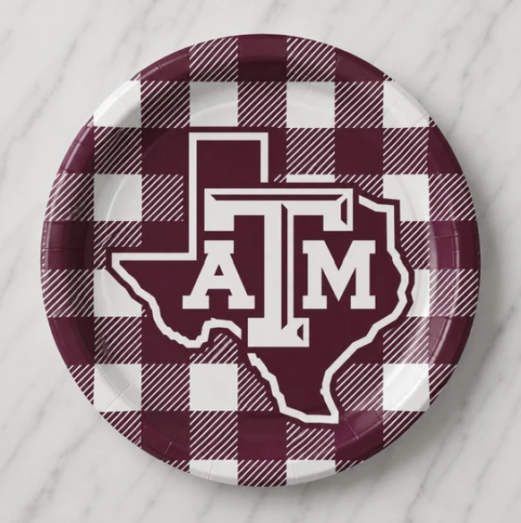 Texas A&M Paper Dinner Plates