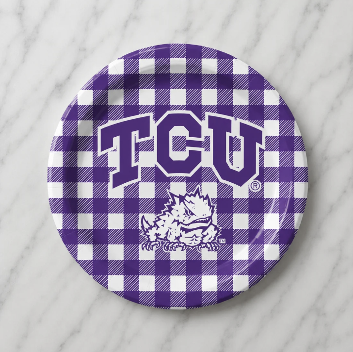 TCU Paper Dinner Plates
