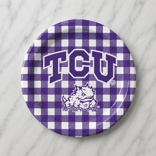 TCU Paper Dinner Plates
