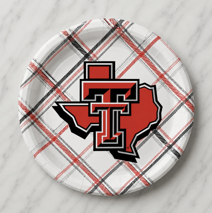 Texas Tech Paper Dinner Plates