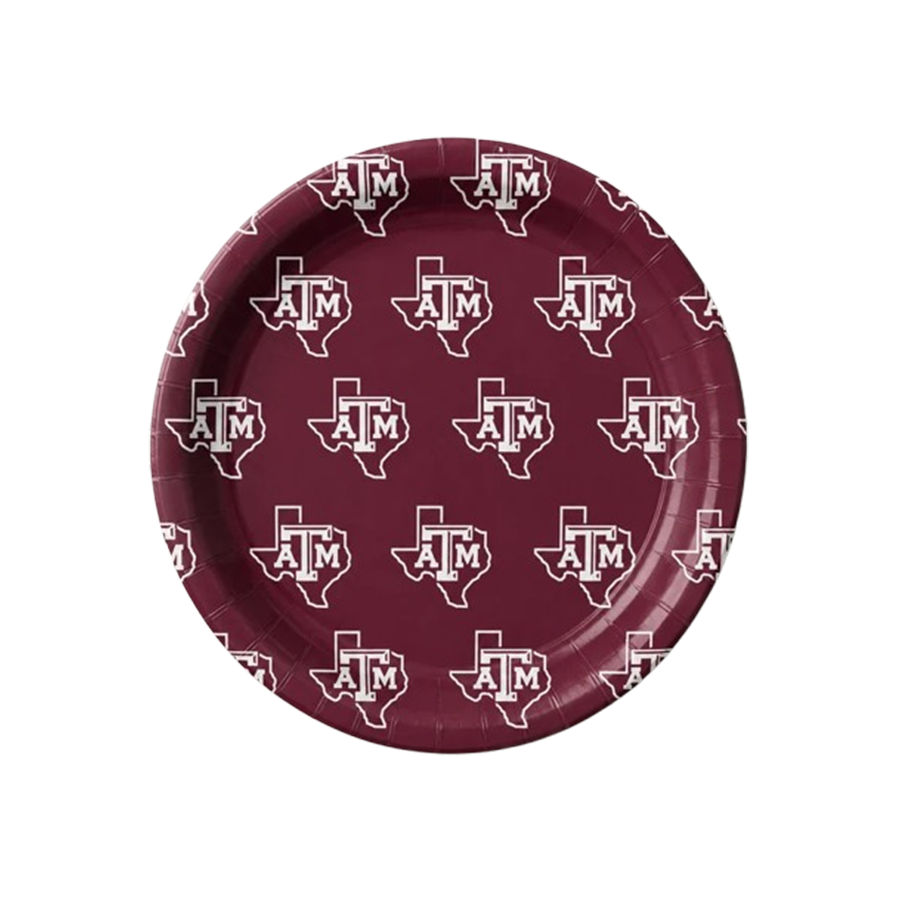 Texas A&M Paper App/Dessert Plates